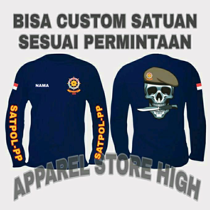 Kaos Logo Satpol Pp / Baju Pol Pp Atasan Pria Wanita Pol Pp Terbaru Lengan Panjang