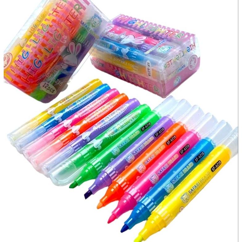 

(12pcs) Stabilo Highlighter Fancy 1 pack isi 6 warna safari SF-6218