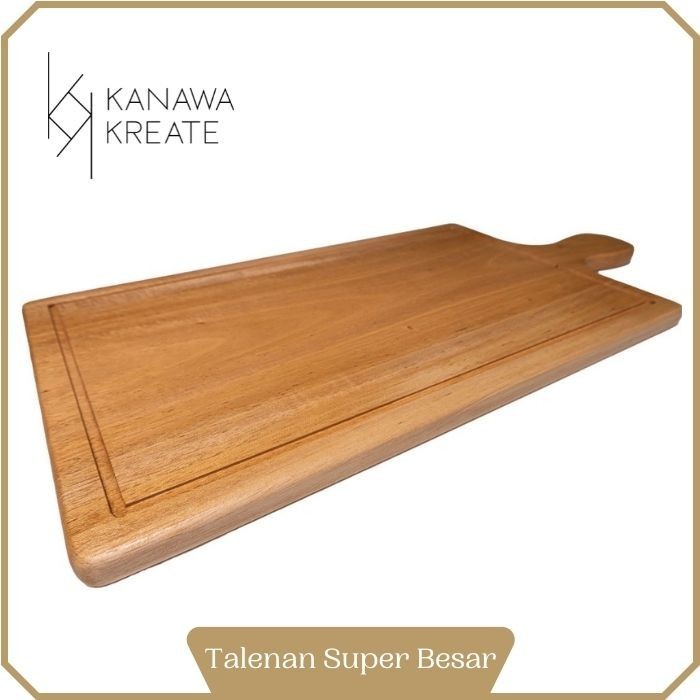 Baru Talenan Kayu Mahogany Ukuran Super Besar Nampan Kayu