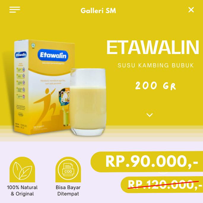 

Susu Kambing Etawalin Bubuk Goat Milk Etawa Rematik Tulang Asam Urat LS