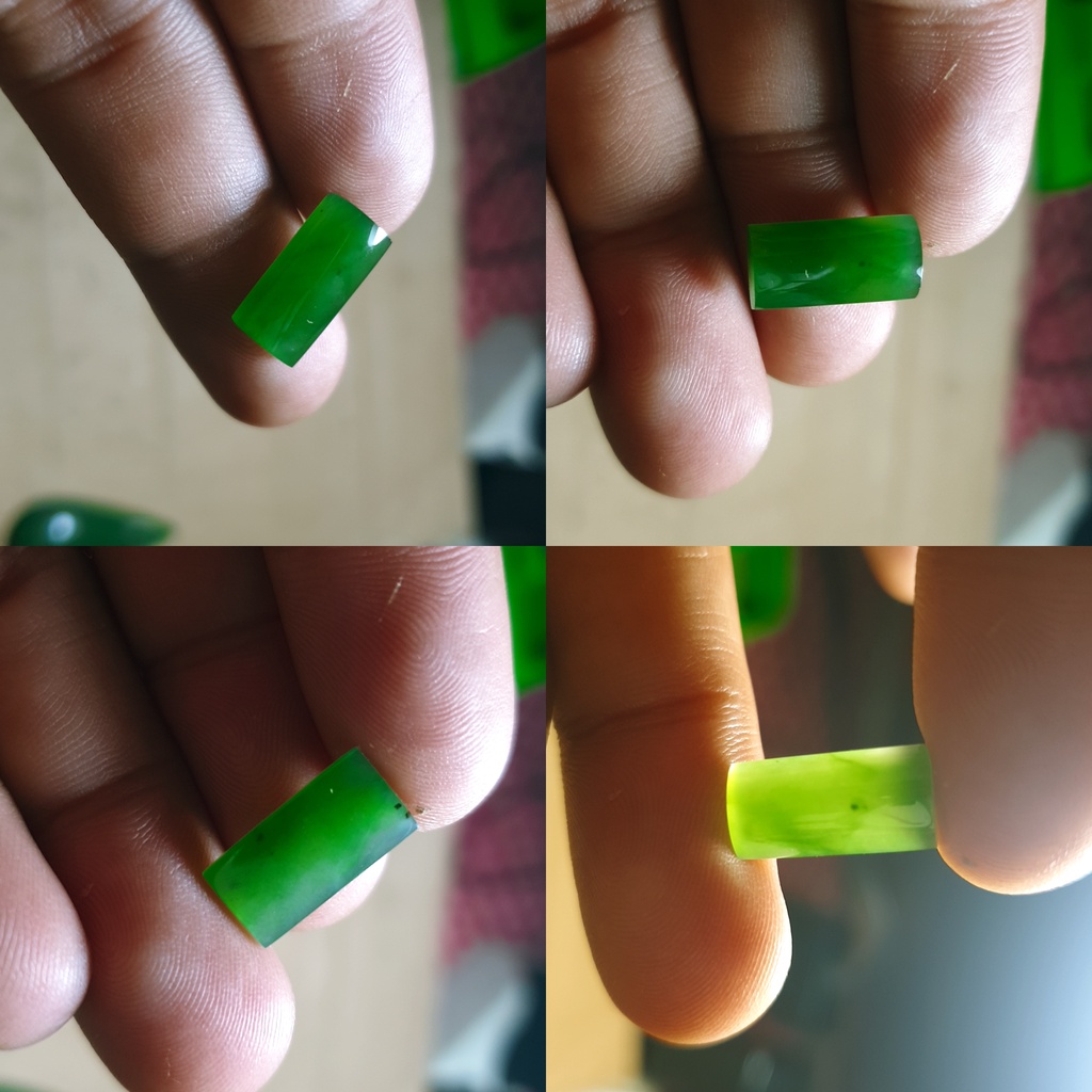 BATU GIOK SUPER KERISTAL HIJAU NATURAL ORIGINAL ACEH MODEL PETAK HQ NO173