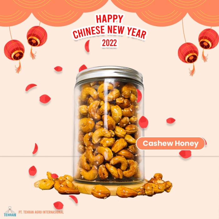 

Premium Cashew Honey Roasted With Sesame Seeds - Kacang Mede Madu