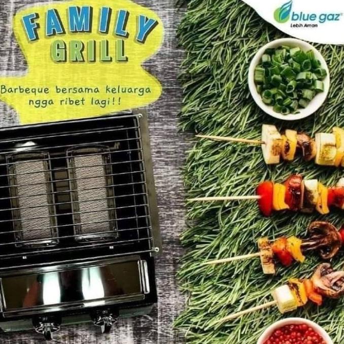 Kompor Panggang Family Grill 2 Tungku By Blue Gaz Vienta Garansi Resmi