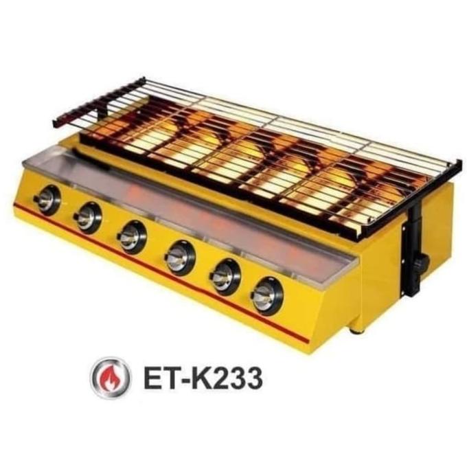 Kompor Panggang Sosis Gas Getra Etk 233- 6 Tungku