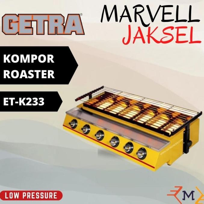 Griller Getra Et-K233 6 Burner Kompor Panggang 6 Tungku Komersil Gas