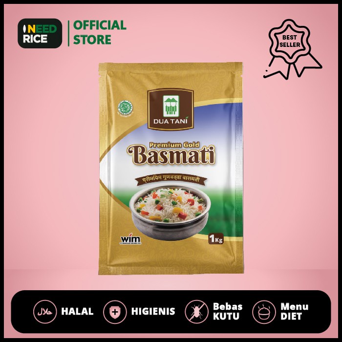 

Basmati Dua Tani 1Kg- Halal Cocok Untuk Nasi Kebuli