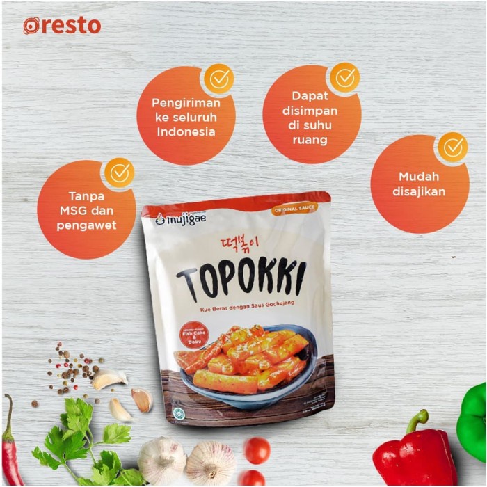 

Mujigae Topokki Tteokki 300 Gr - Kue Dengan Saus Gochujang