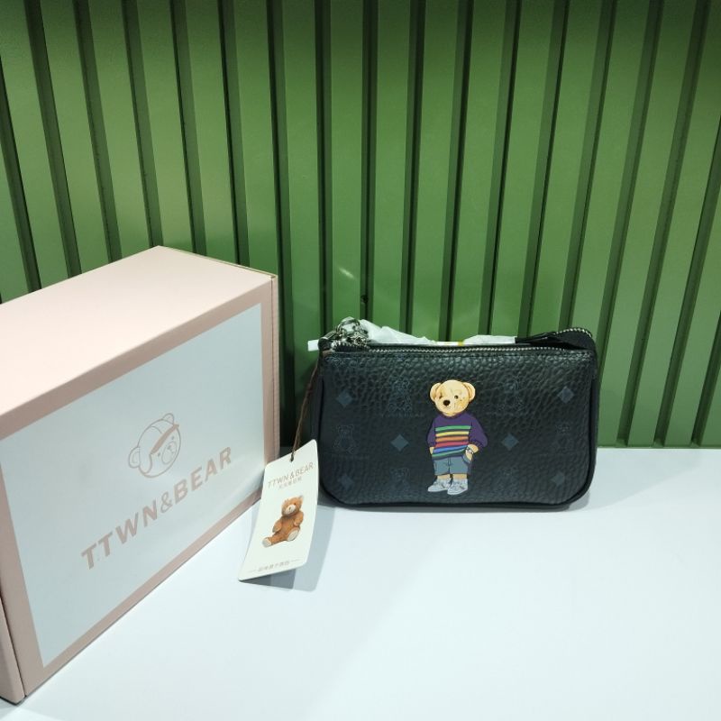 TTWN BEAR ORIGINAL TN3267 TOTE BAG HITAM TTWNBEAR-TOTE BAG TTWN BEAR