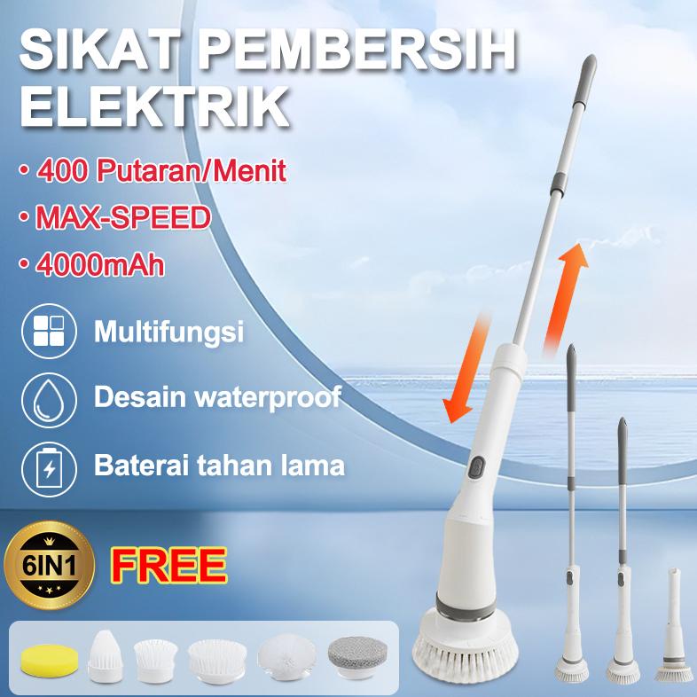 Sikat pembersih elektrik/Elektrik Spin Scrubber Sikat /Sikat WC Elektrik /Kamar Mandi Dapur Lantai D