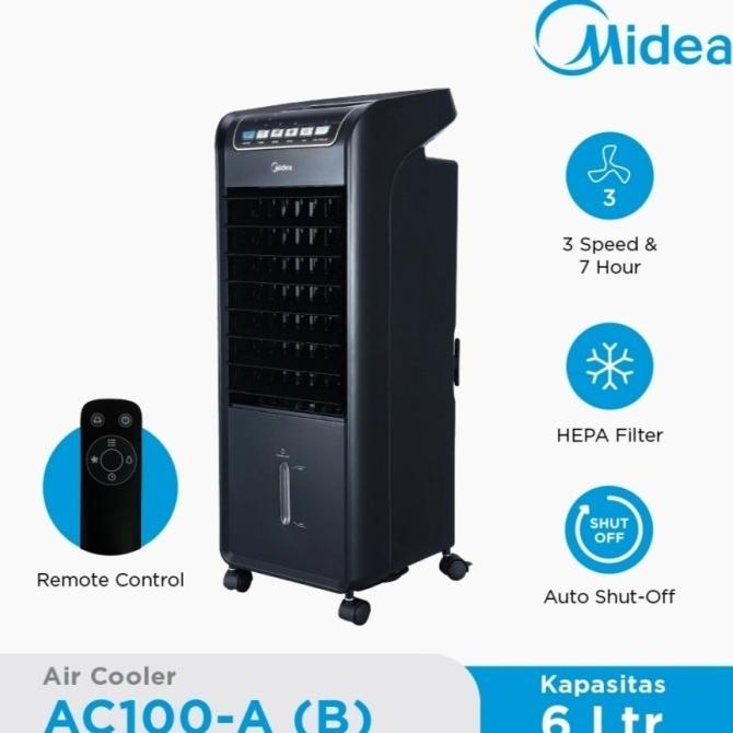 

Midea Air Cooler AC-100 A (B) 6 Liter Hitam - GARANSI RESMI ORIGINAL GAT