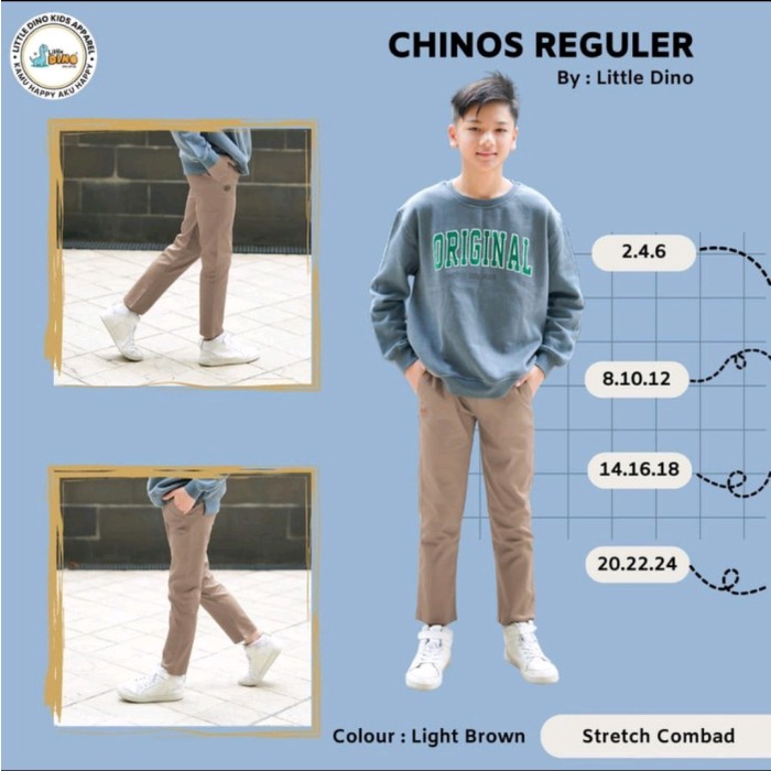 Jose Celana Chinos Chino Anak Remaja Laki Laki Panjang Karet Kolor Polos
