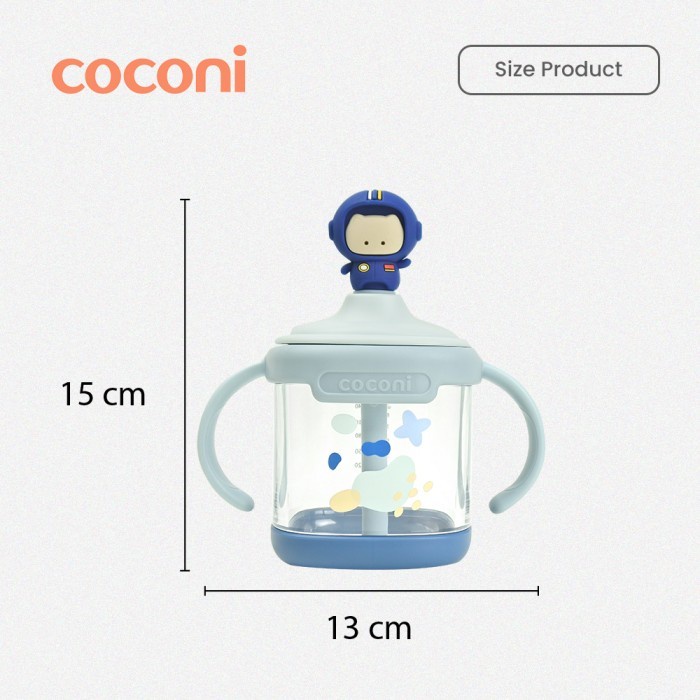 Coconi Sip' N Grow Tumbler 260Ml / Sippy Cup / Gelas Susu Anak Sedotan