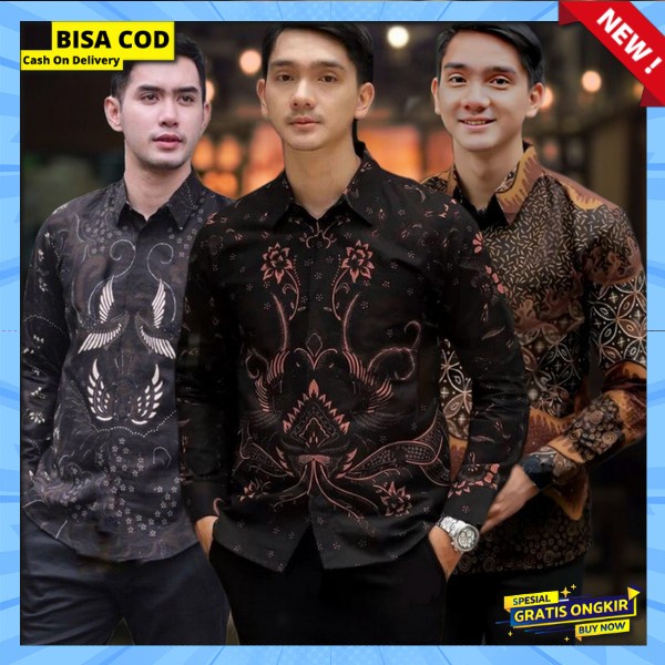 Pakaian Lakilaki Kerja Formal Kemja Btik Cowok Keren Bsju Batk Cowo Remaja Baju Kmeja Batiik Atasan 