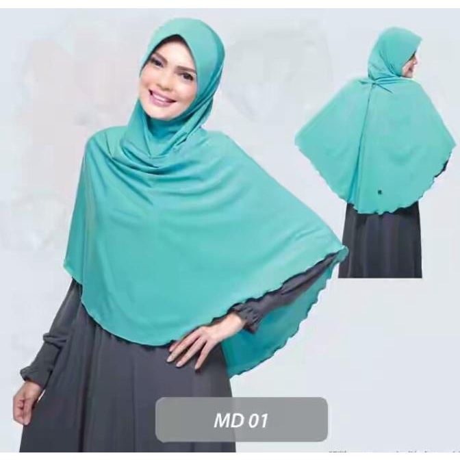 Munira Md 01 Jilbab Syari Jersey Premium Pet Busa Kancing Belakang Limited Edition