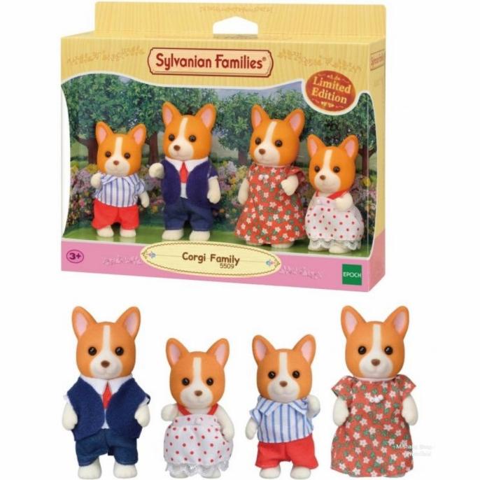 Sylvanian Friends Boneka Corgi Royal Dog Anjing Family Doll Limited