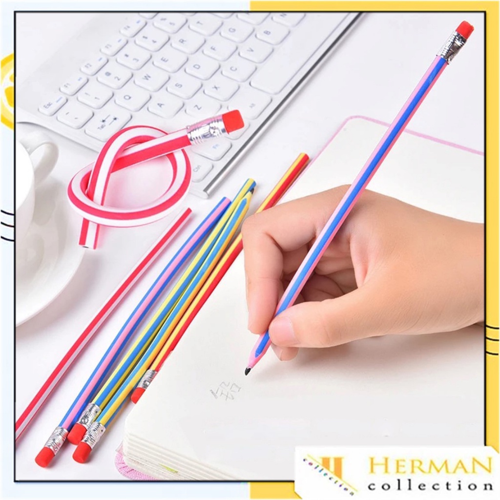 

HC Pensil Lentur Fleksibel Pensil Gulung Flexibel Pensil Sekolah Lentur Unik Lucu Alat Tulis Sekolah Anak Pencil Karet Inul Dapat Digulung Ditekuk Unik