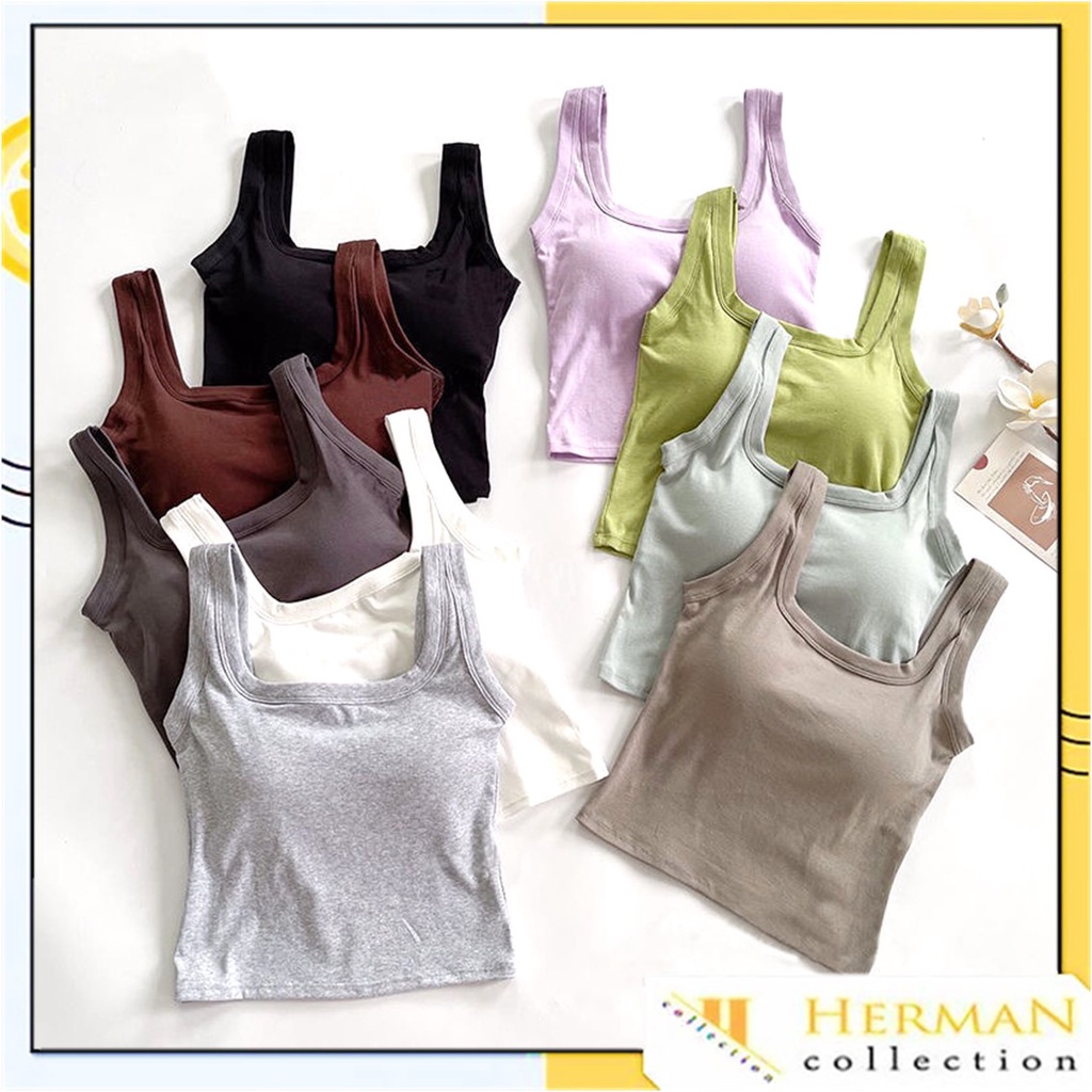 HC Tanktop Bra Wanita 6709 Tank Top Crop Top Pakaian Dalam Yoga Wanita Push Up Tanpa Kawat Murah