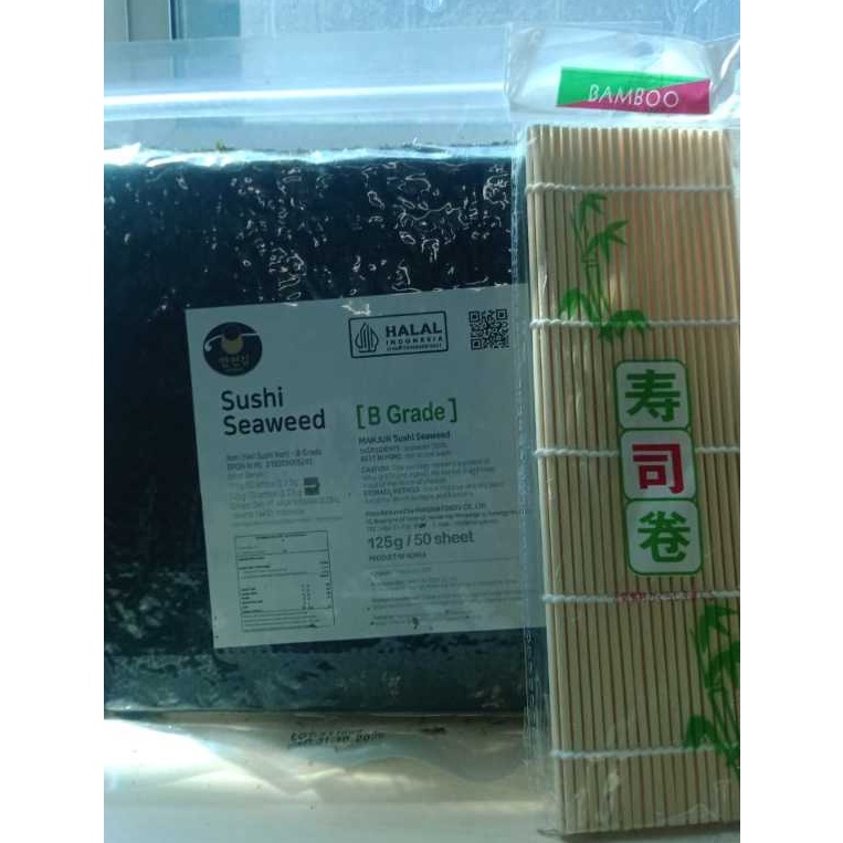 

Manjun Sushi Seaweed 50 Pcs Sushi Seaweed Rumput Laut Korea Grade B