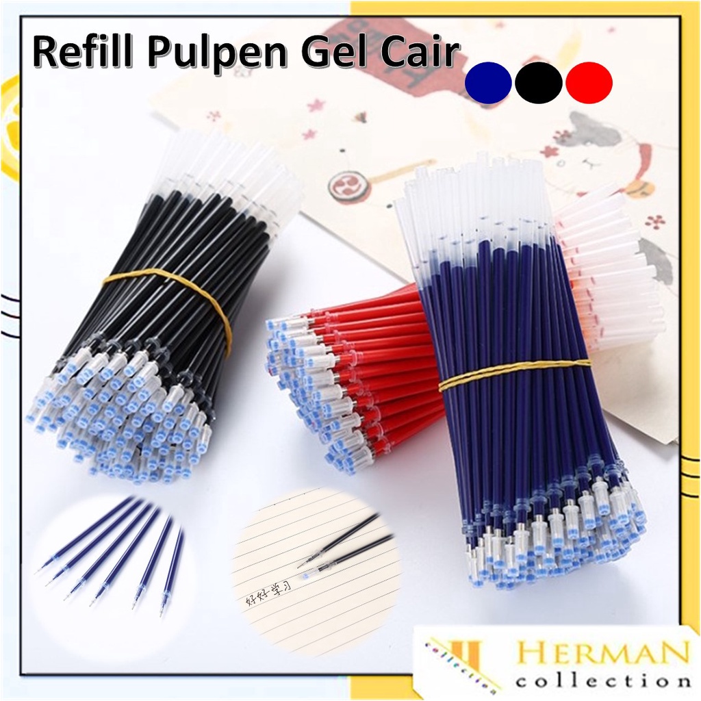 

HC Refill Tinta Pulpen Gel Isi 5Pcs Tinta Pena cair Isi Ulang 0.5mm Tinta Pulpen Warna Biru Hitam Merah Isi Ulang Pulpen Gel Murah 5 Pcs