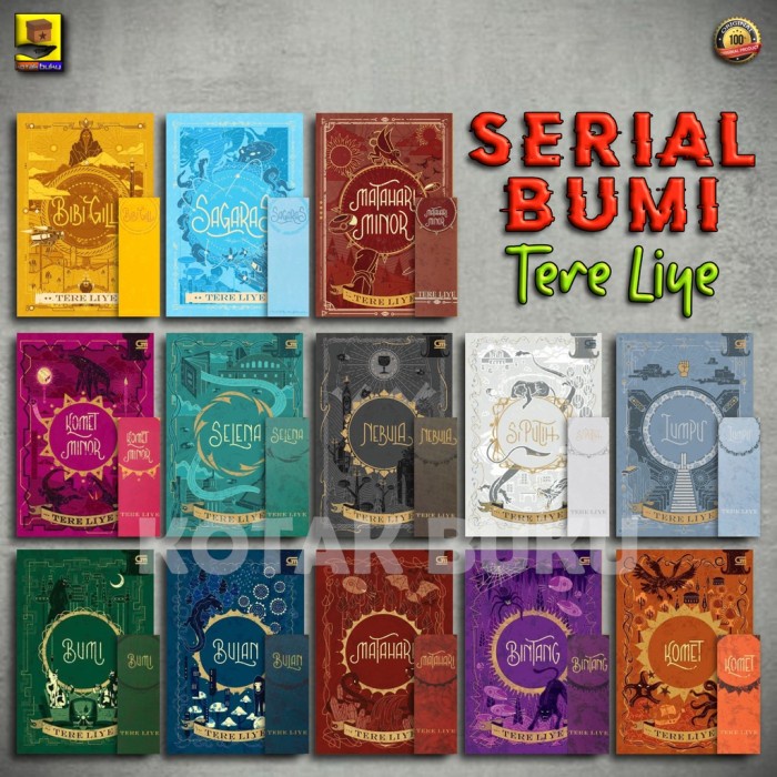 

Novel Tere Liye / Serial Bumi / Bulan / Bintang / Matahari / Komet / M