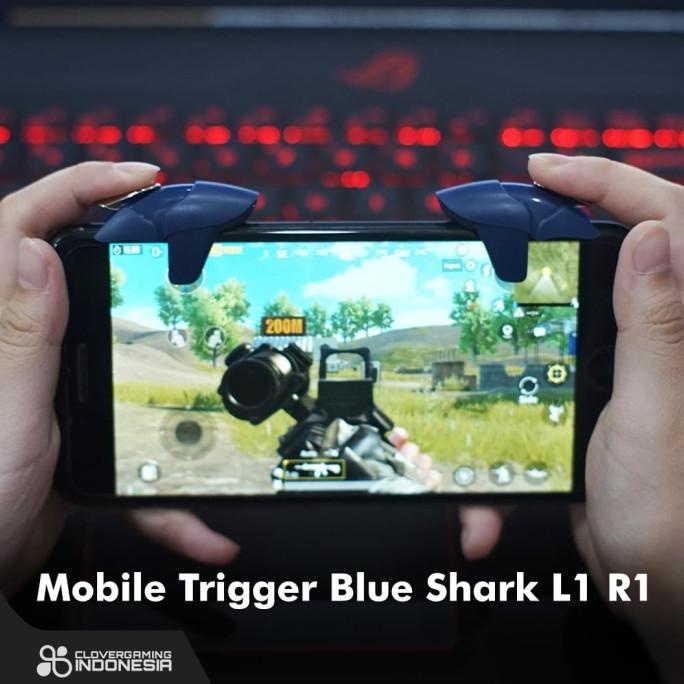 Mobile Trigger Blue Shark L1 R1 - PUBG FF CODM JOYSTICK GAMEPAD