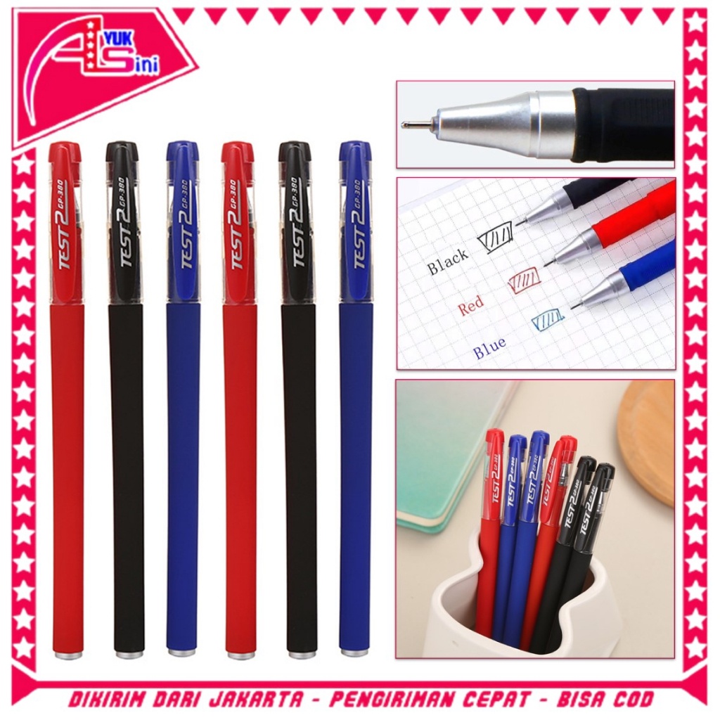 

AS Pena Gel 0.5MM Model TST 2 Pulpen Warna Warni Ujung Lancip Alat Tulis Sekolah Kantor Bolpoint Tinta Gel Cair ATK Murah