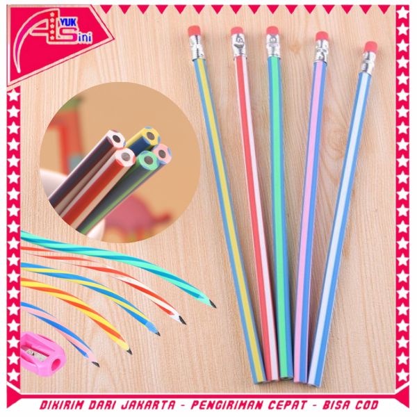 

AS Pensil Lentur Fleksibel Pensil Gulung Flexibel Pensil Sekolah Lentur Unik Lucu Alat Tulis Sekolah Anak Pencil Karet Inul Dapat Digulung Ditekuk Unik