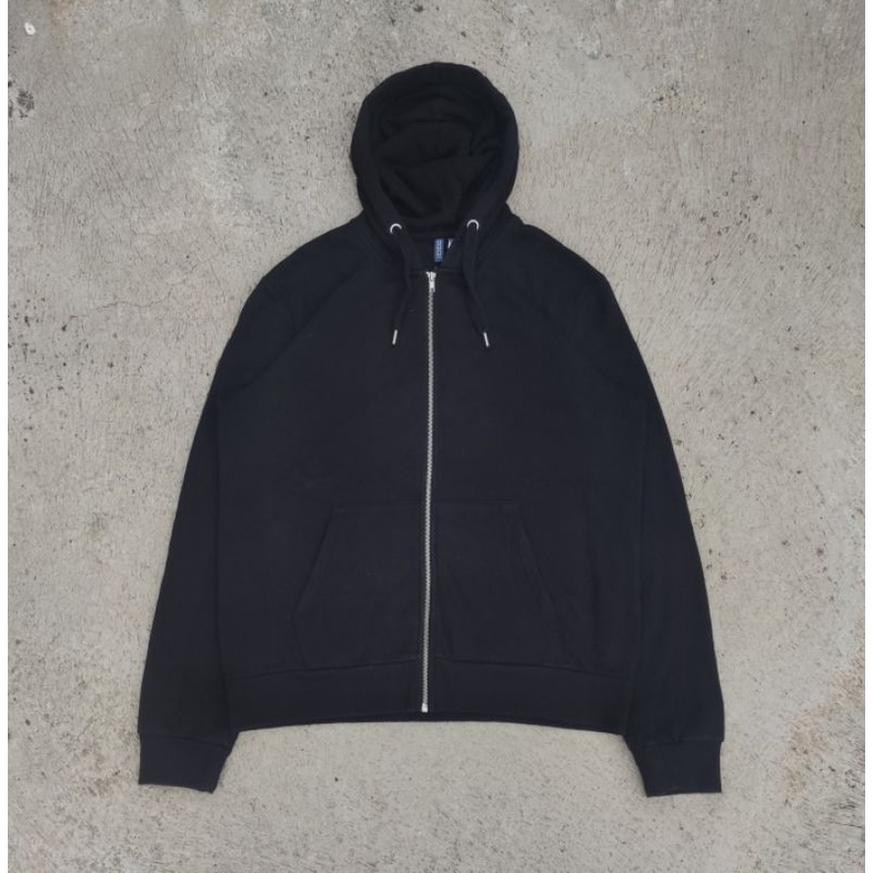 Hoodie H&M Divided Hitam (Zipper)