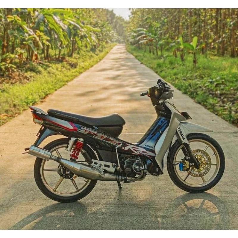 Striping lis sticker standar ORI yamaha fiz r 2001 2002 silver hitam stiker Fiz R Silver Hitam 2001 