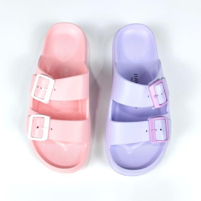 E6194Bw Luofu Original Sandal Selop Wanita Selop Karet Import Ban 2