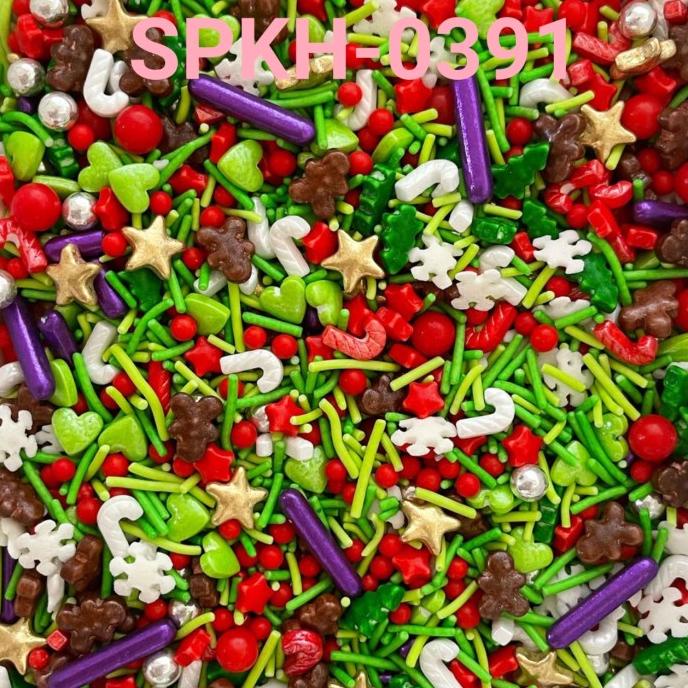 

SPKH-0391 Sprinkle springkel sprinkles 500gr mix natal gingerbread man