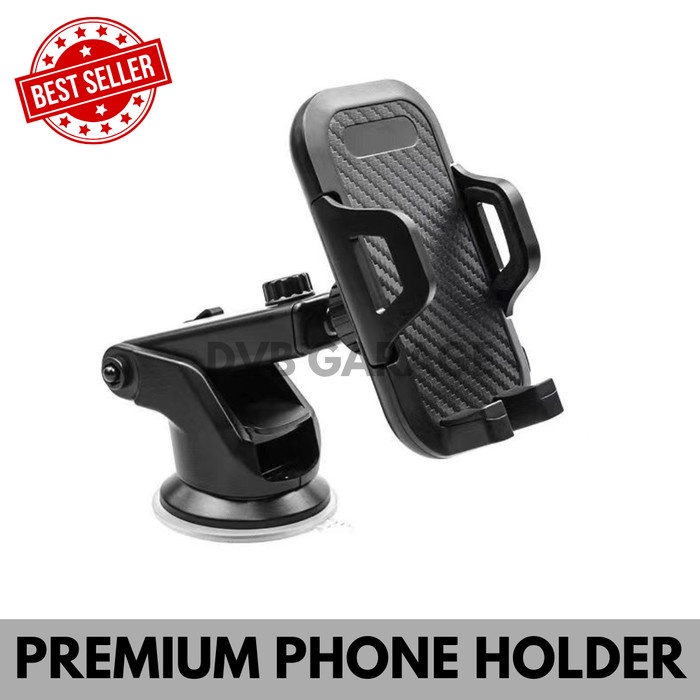 tk01 Premium Phone Holder Mount Mobil - Otomatis Kaca Tempel Handphone HP