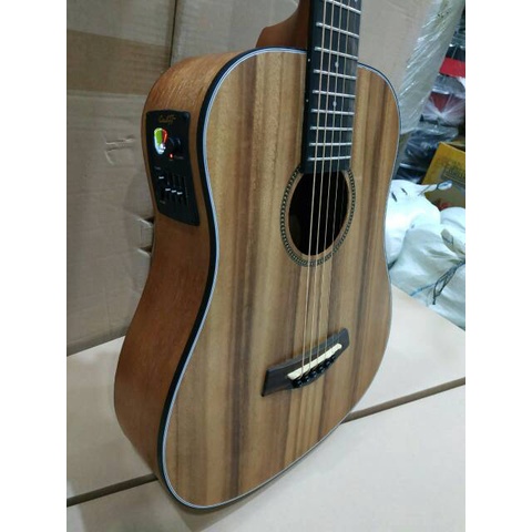 Gitar Akustik Elektrik Cowboy Ukuran 3/4 Gw-120 Nsk Solid Equalizer Eq Tuner Cowboy