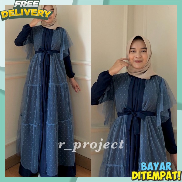 Gami Sanita Pakain Bwju Baj Atqsan Gamis Lebaran 2024 Atadan Gaun Kekinia Perempuan Syar'I Pakaian W