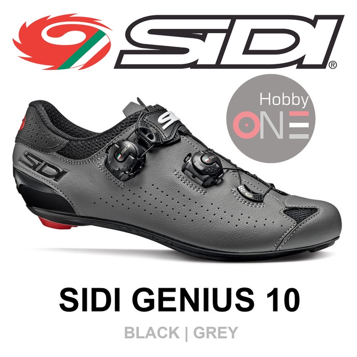 NEW SIDI GENIUS 10 ROAD SHOES - BLACK GREY ORIGINAL TERBARU