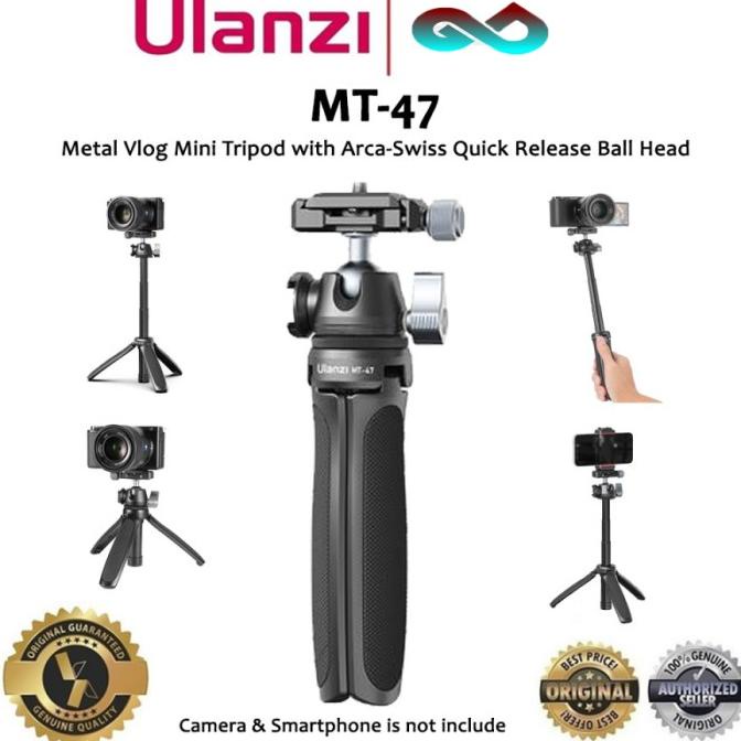 Ulanzi MT-47 Metal Vlog Mini Tripod with Arca Swiss Ball Head