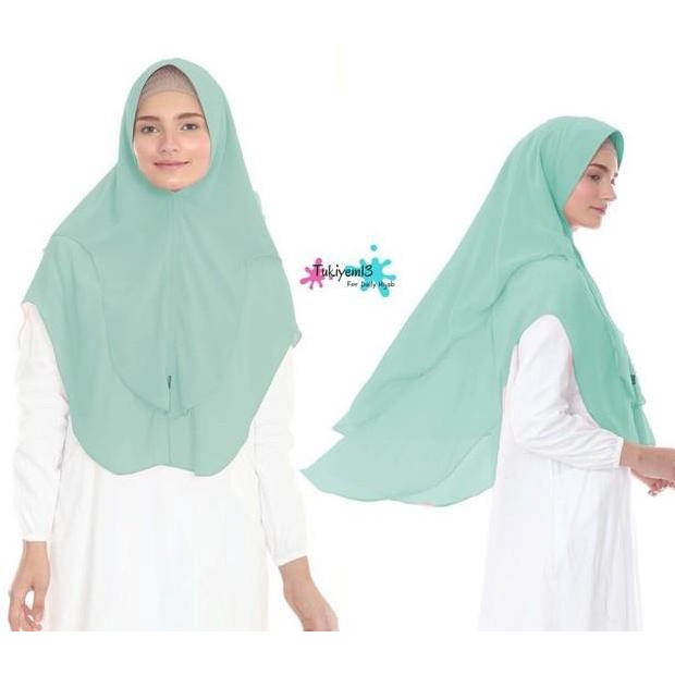 Trend Khimar Instan Jilbab Kerudung Bergo Hijab Ceruty Ceruti 2 Dua Layer Limited Edition