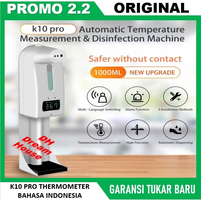 {GrandShop} K10 PRO Thermometer K9 PRO Upgrade LOTUS - K10 PRO Diskon