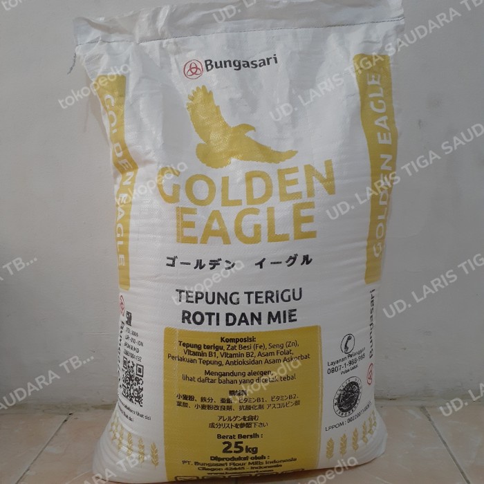 

Golden Eagle Tepung Terigu Roti & Mie 25kg - GOSEND INSTANT ONLY!!