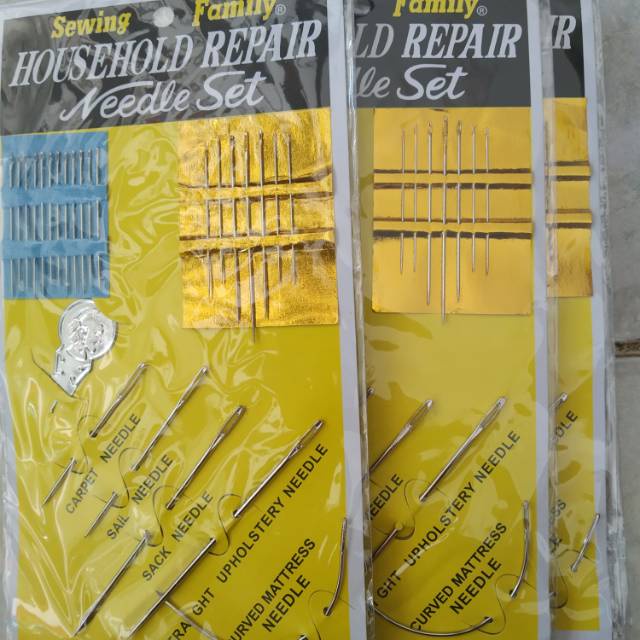 Jarum jahit tangan set lengkap