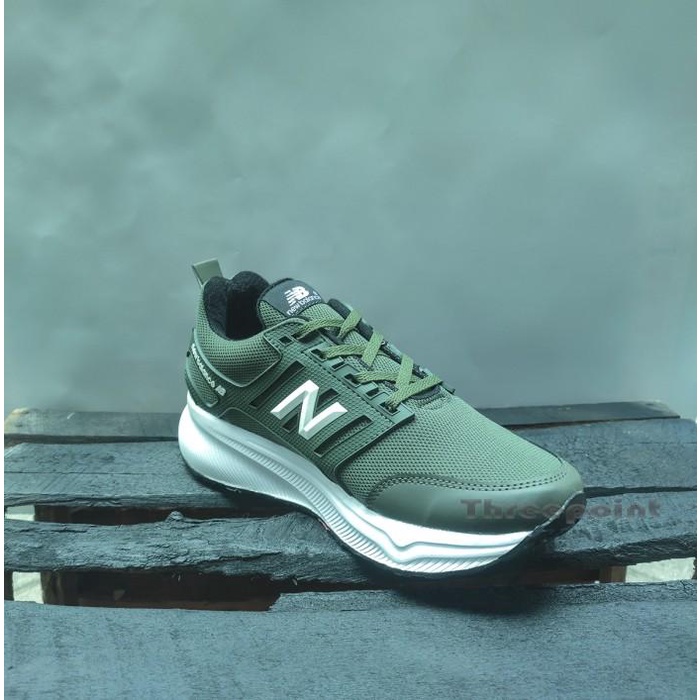 PROMO SEPATU SNEAKER RUNNING HIJAU ARMY PRIA WANITA