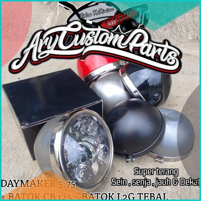 lampu daymaker 16 led 5.75 inch dot sae japstyle bober caferacer cb100