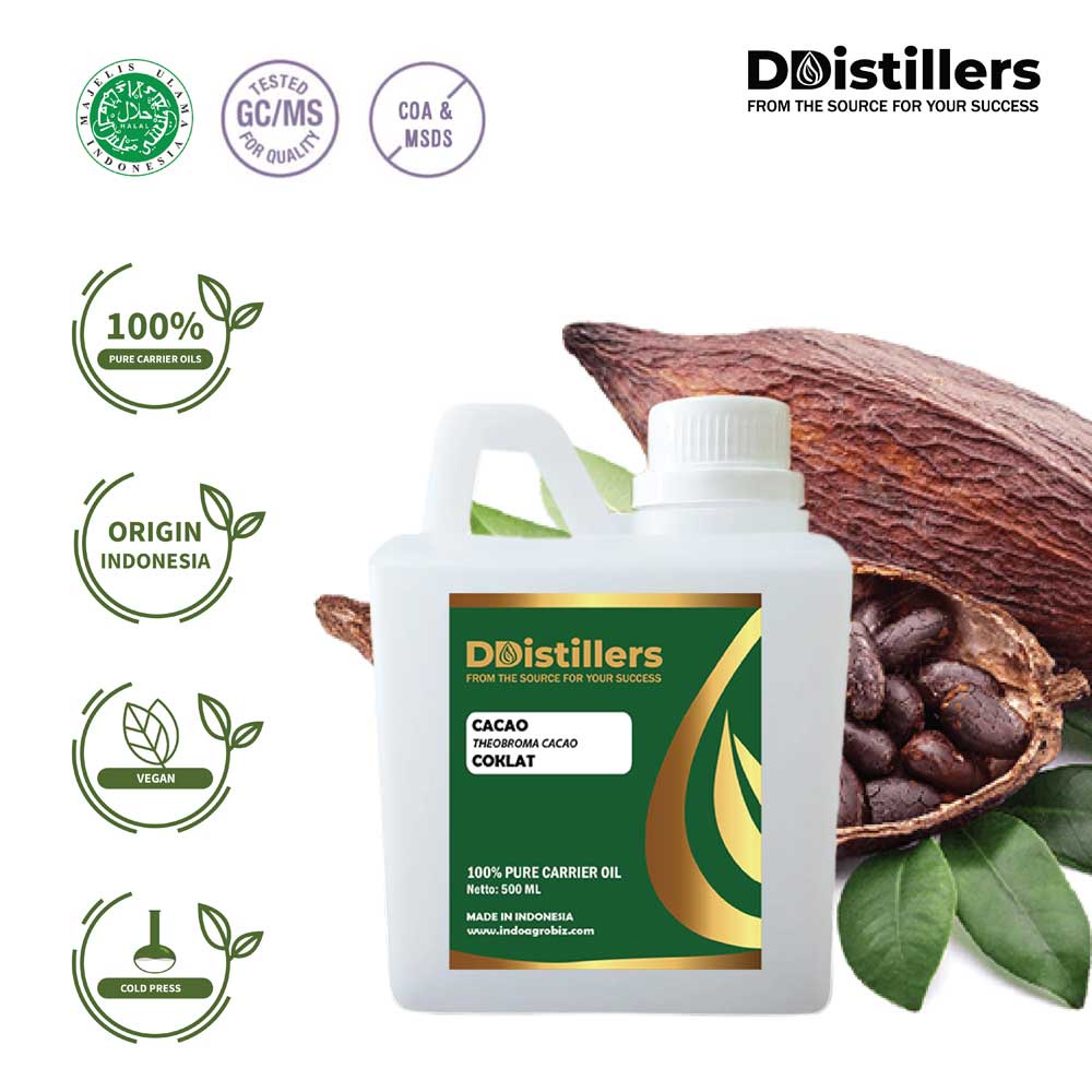 Cacao / Coklat Carrier Oil Pure 100% Vol 500ML-1L