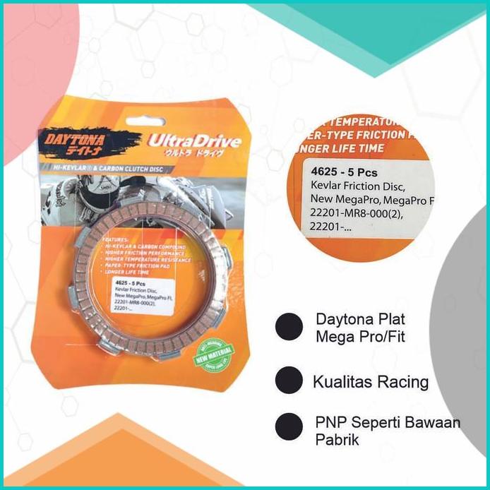 Daytona Original Kampas Plat Kopling Mega Pro Tiger Clutch Racing 4625