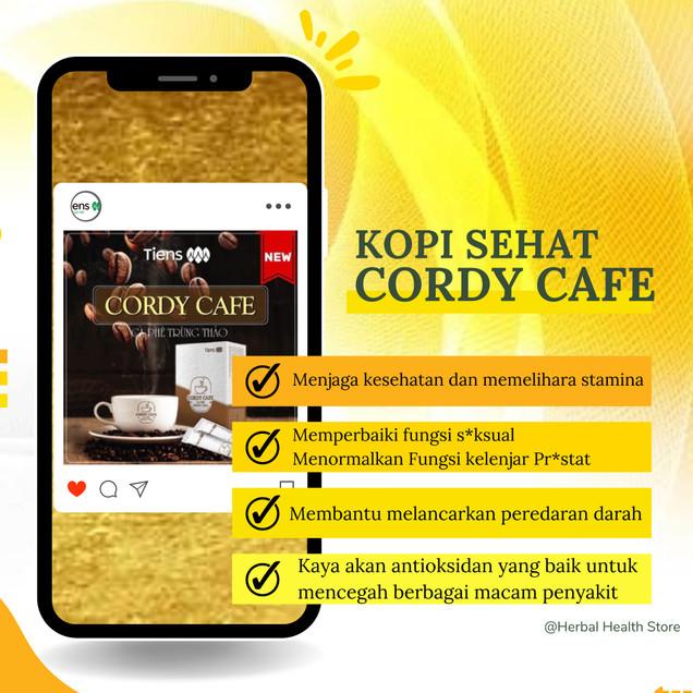 

Hitss!! Cordy Cafe Coffee 100% Kopi Sehat Kuat Nikmat Isi 10 Sachet BPOM Segel