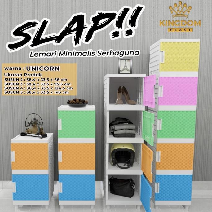 LEMARI PLASTIK 1 PINTU SERBAGUNA / RAK HELM / RAK BUKU / KINGDOM SLAP