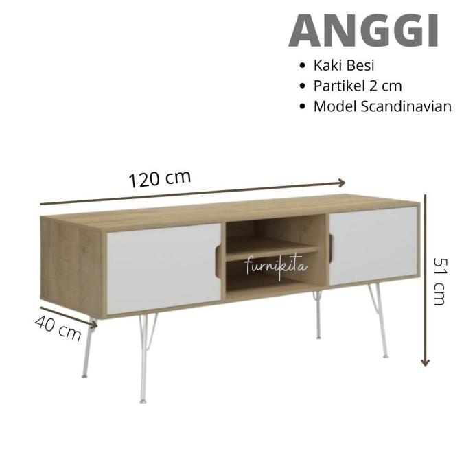 RAK TV MEJA TV MEJA TAMU MINIMALIS KAKI BESI - ANGGI