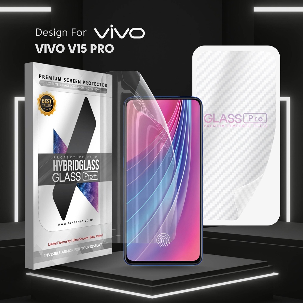 Hybrid Glass Premium Anti Gores Hydrogel Vivo V15 Pro Full Cover Screen Protector Glass Pro Not Temp