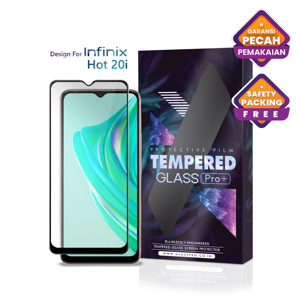 Tempered Glass Infinix Hot 20i Full Cover - Premium Glass Pro