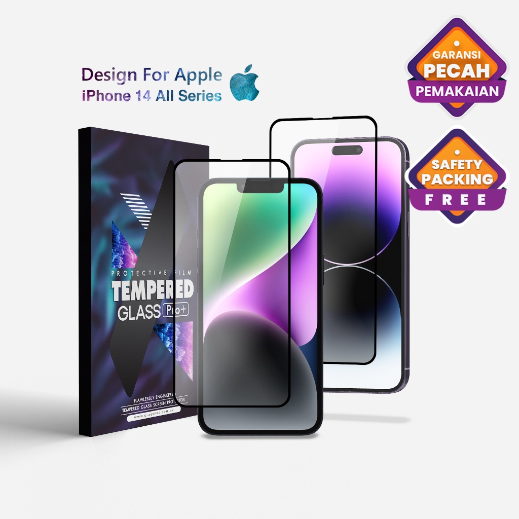 Premium Tempered Glass iPhone 14 All Series Full Cover, iPhone 14 , iPhone 14 Pro, iPhone 14 Plus, i